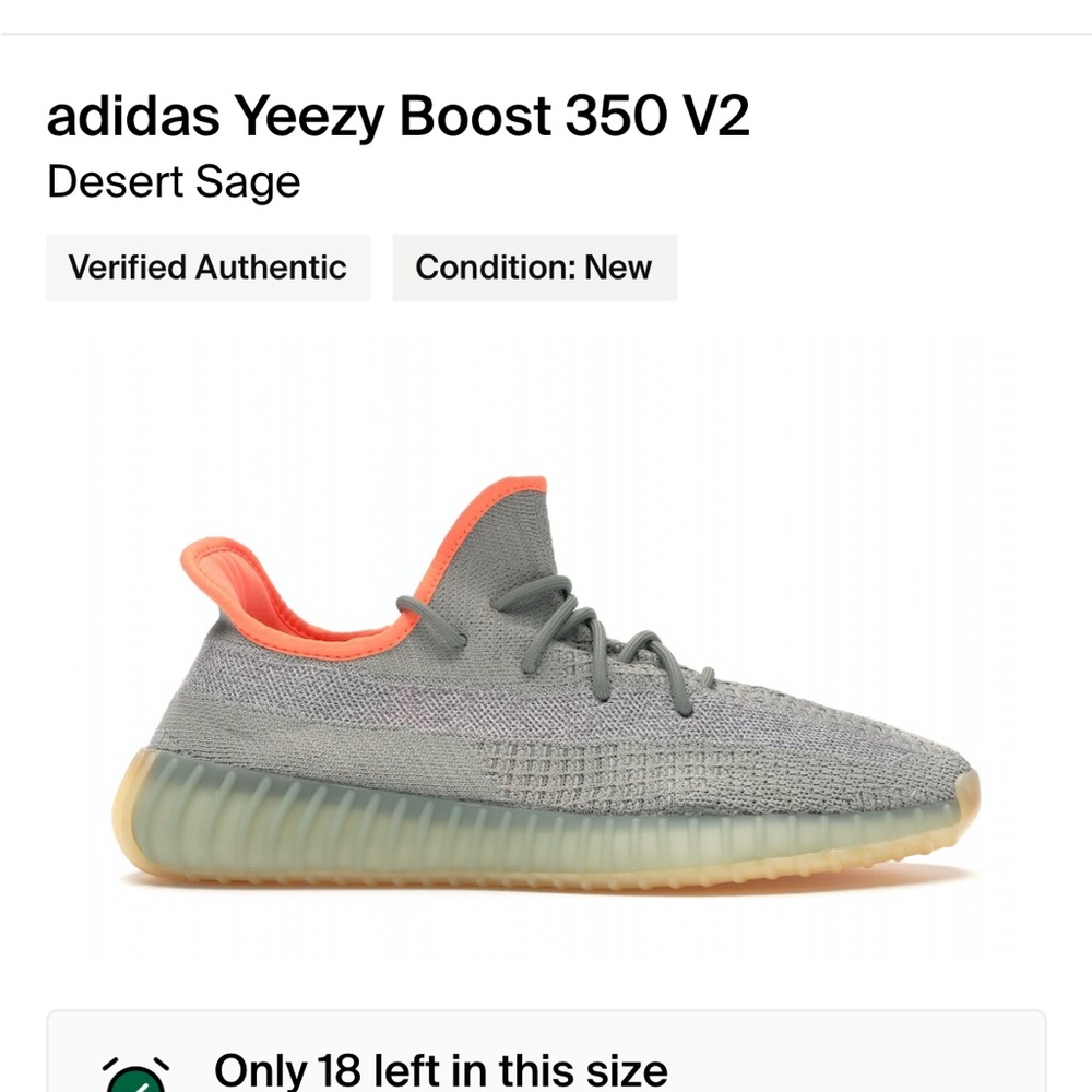 Yeezy bosst desert grey size 7